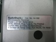 Radio Shack Micro-43 Microcassette Recorder