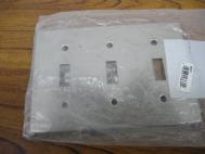 Cooper 302SS 3 Gang 3 Toggle Switch Wall Plate New