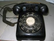 ITT Model 2200 Black Telephone Vintage Rotary Dial