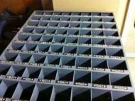 Metal Bulk Bin with 72 Compartments
