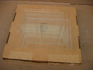 Lot of 4 Perkin Elmer 401834-GT 12cm WTR Glass Plates