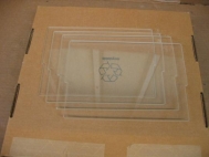 Lot of 4 Gel Company Glass Plate GA018H 12cm WTR Hipped