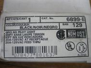 Leviton 6899-E Black Receptacle Outlet New In Box 20A