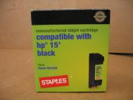 Staples 504289 HP 15 C6615DN Black Ink Cartridge