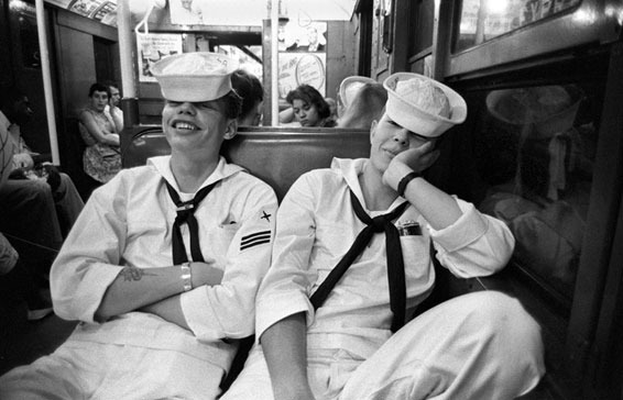 Sailors on NYC Subway