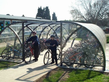 Christchurch Primary School cycle parking Christchurch Primary School cycle parking