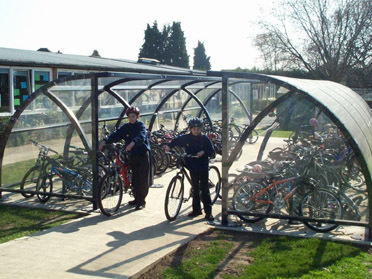 Cycle parking at Christ Church Primary School
