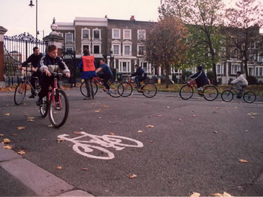 Tower Hamlets kids learning to ride Credit: Alix Stredwick