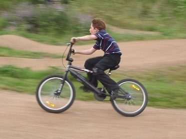 Racing around Burgess Park Bike Track Racing around Burgess Park Bike Track