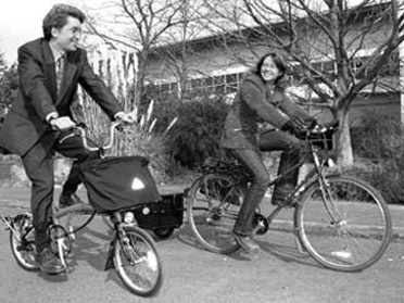 Commuters cycling to work Credit: Jason Patient