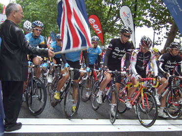 Peter Hendy, Commissioner for Transport in London, starts Stage One of the Tour of Britain