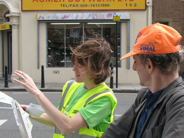 LCC volunteer at the Tour de Hackney LCC volunteer at the Tour de Hackney
