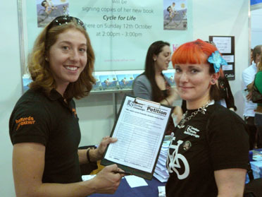 Nicole Cooke signs our petition
