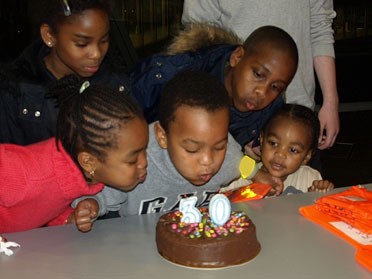 Children from the Hackney Family Cycle Clubs at the London Cycling Awards 2008
