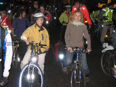 Critical Mass riders in London