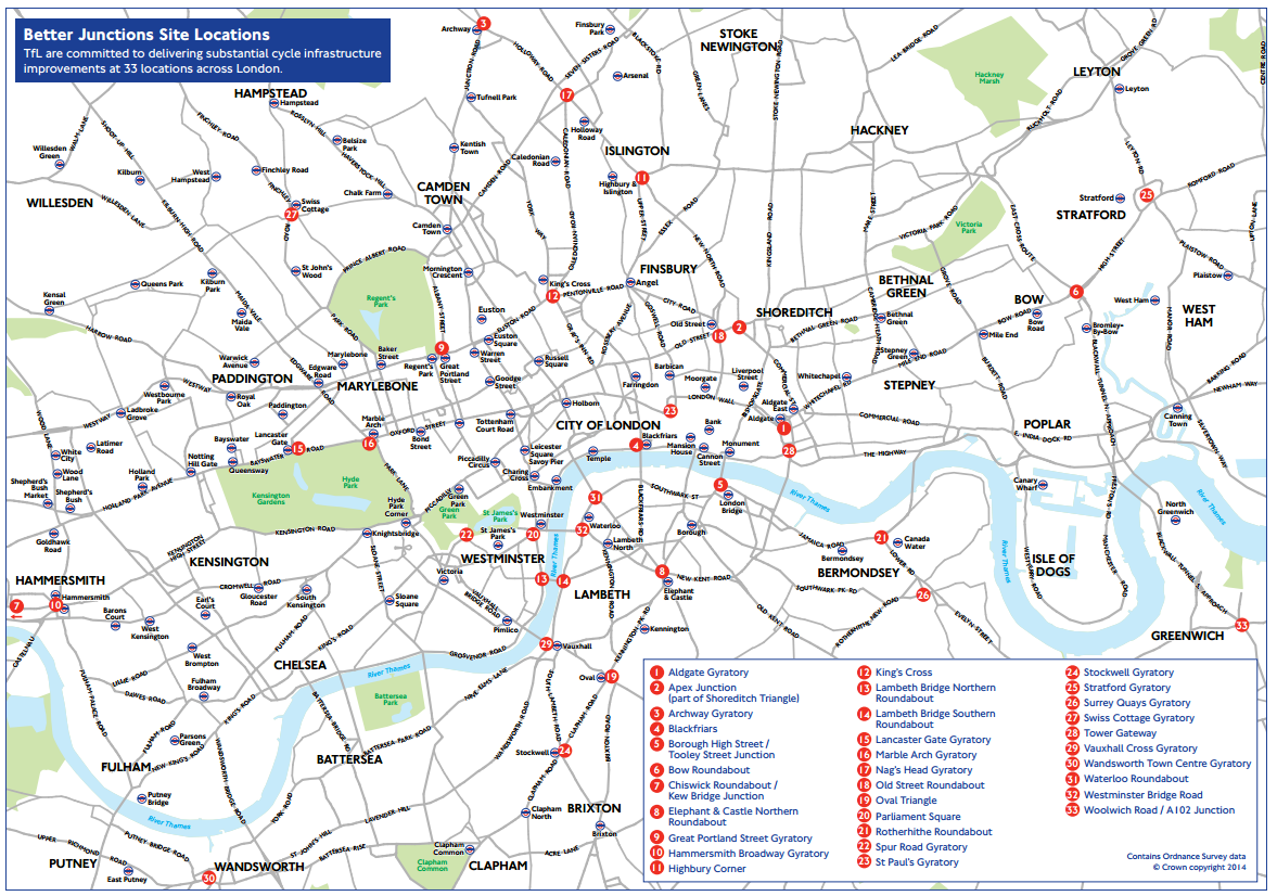 tfl cycle routes map