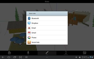 SightSpace 3D Email Note Screenshot