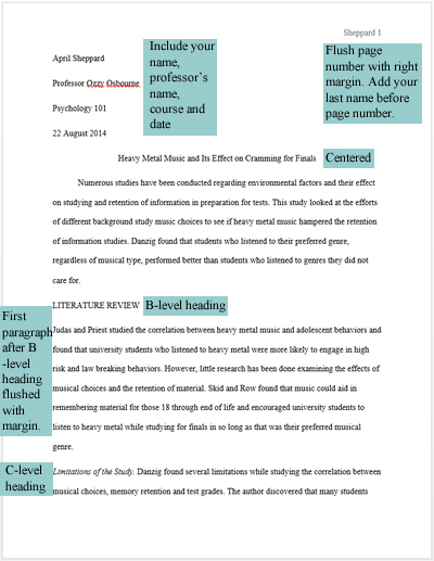 MLA Spacing Example