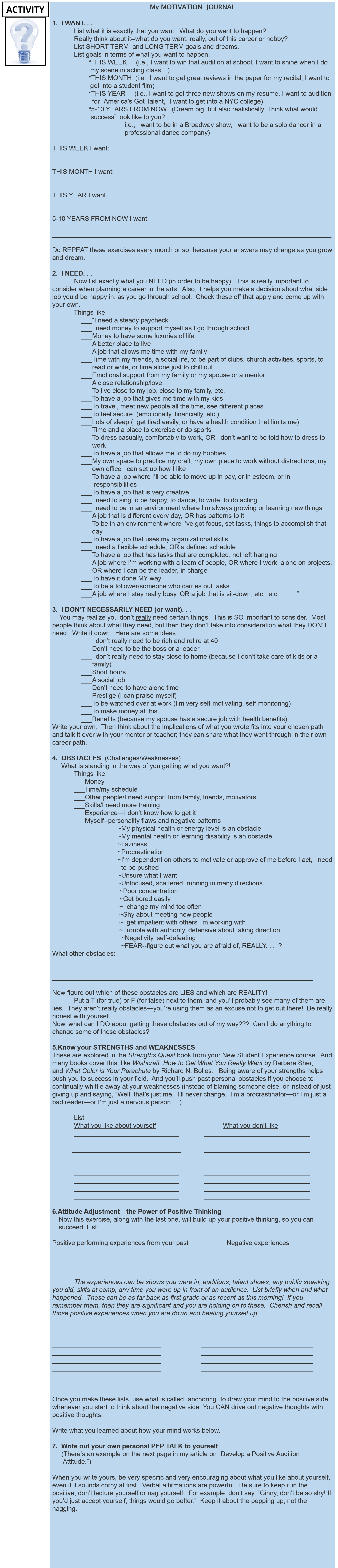 Part 1 Time Management The Performance Major s Survival Manual