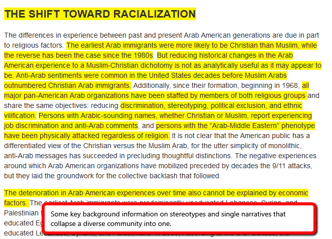 Arabs and Arab Americans- key backgoud info