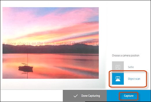 Figure 2: Tapping the Capture button
