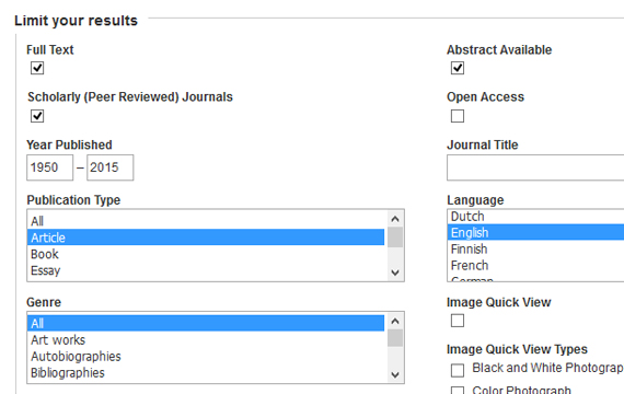 Picture of Alta Religion Database advanced search results