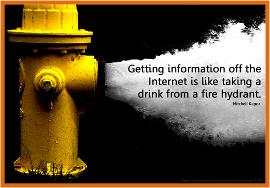 Getting information off the internet is like taking a drink from a fire hydrant