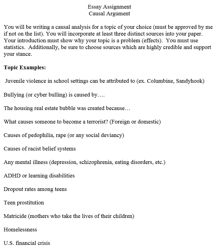 write causal argument essays write causal argument essays