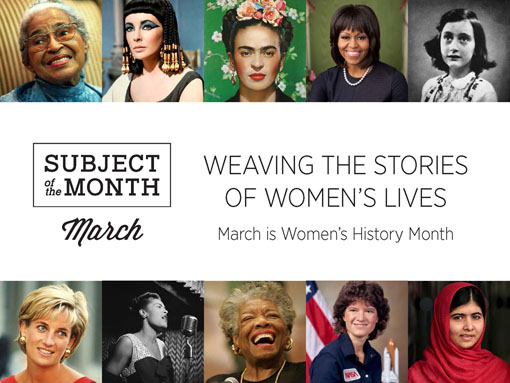 Weaving the Stories of Women's Lives poster for March 2015