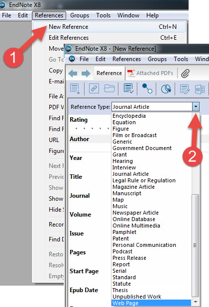 build an endnote library endnote x8 research guides at ut md reference page online