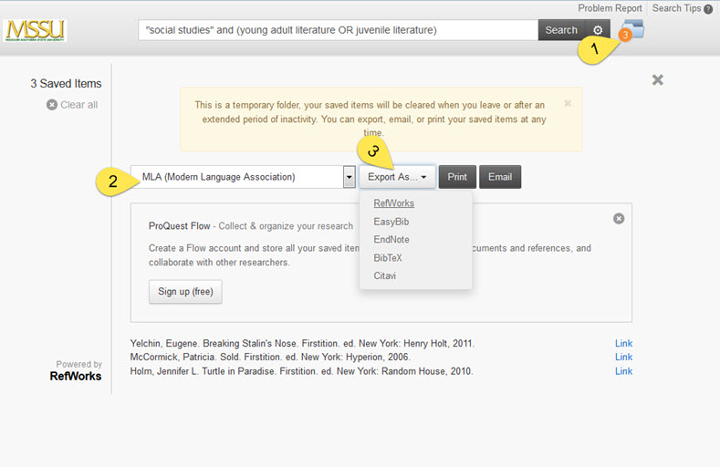 Exporting Results to RefWorks What is Full Search