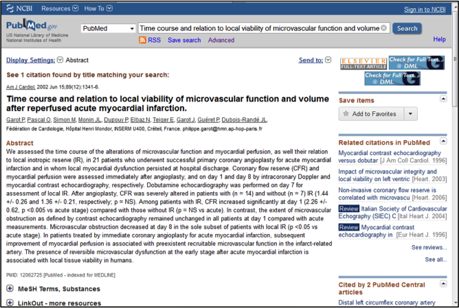 PubMed MEDLINE Finding Full Text Journal Articles PubMed MEDLINE Finding Full Text Journal Articles