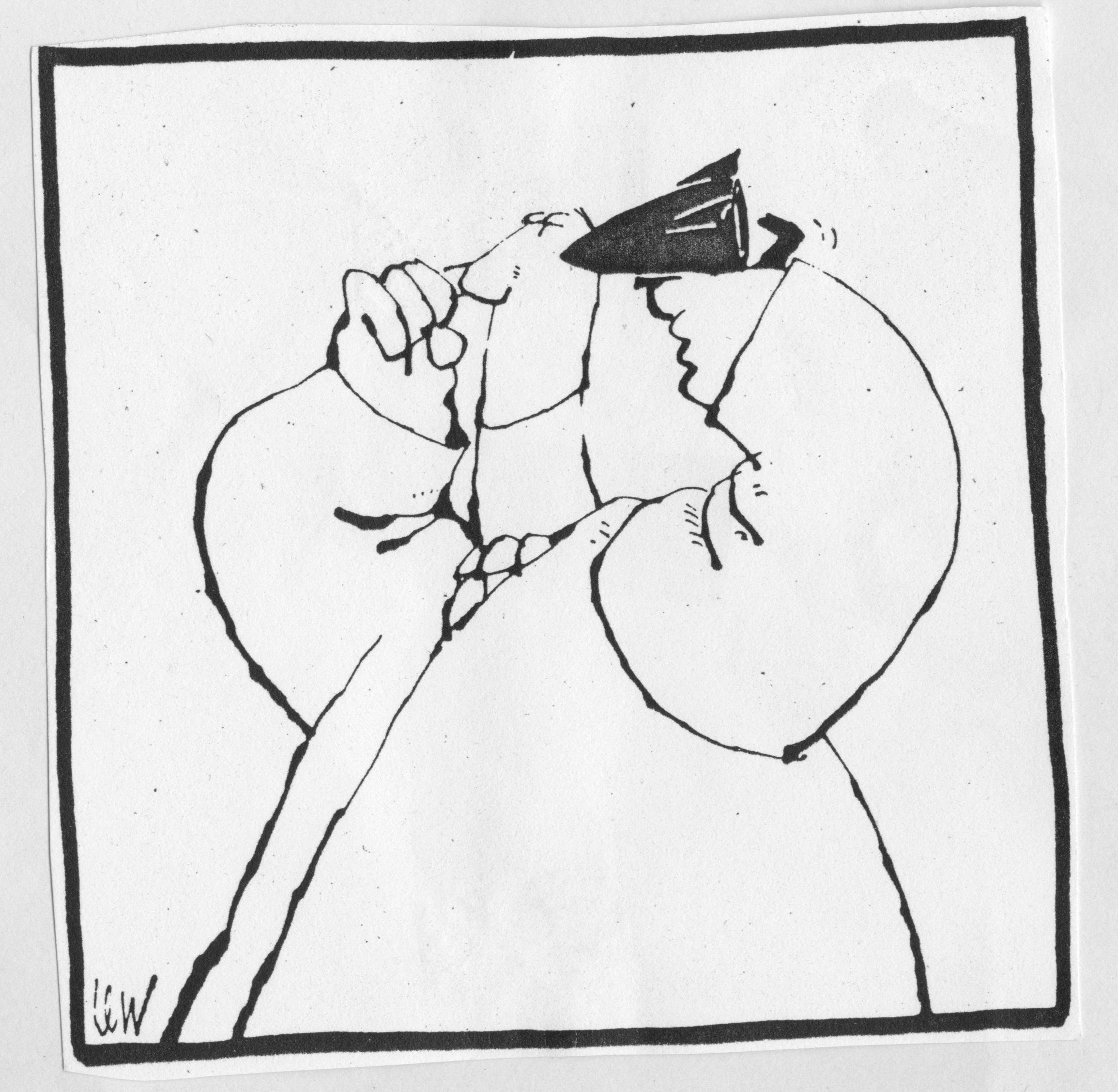 man with paper airplane