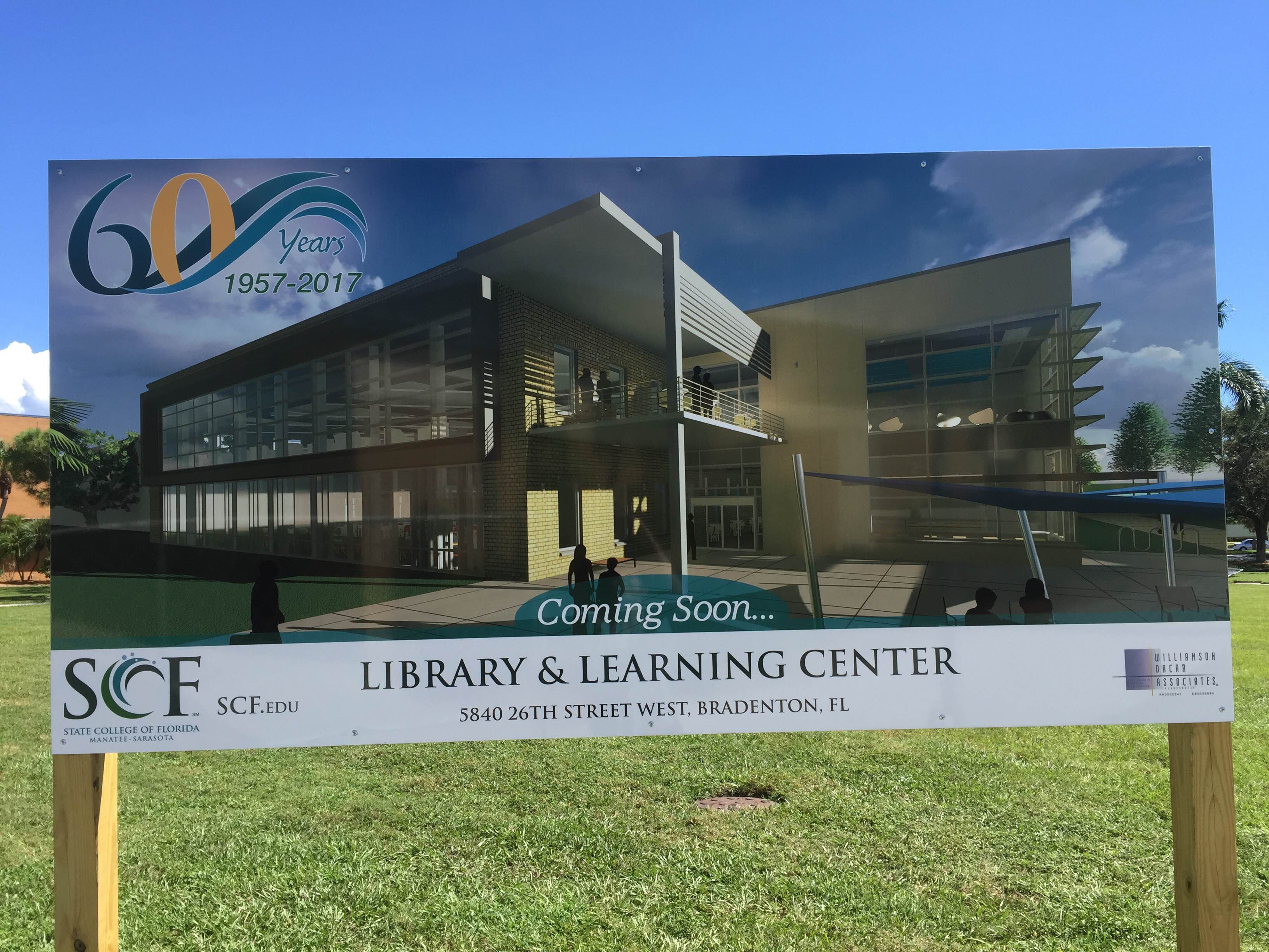 New Library Sign