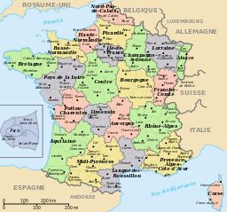 map of France