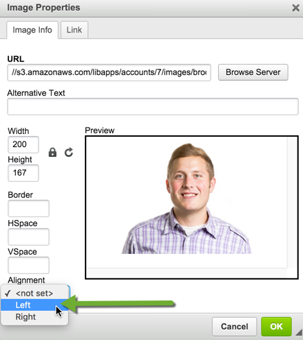 Image Alignment Properties
