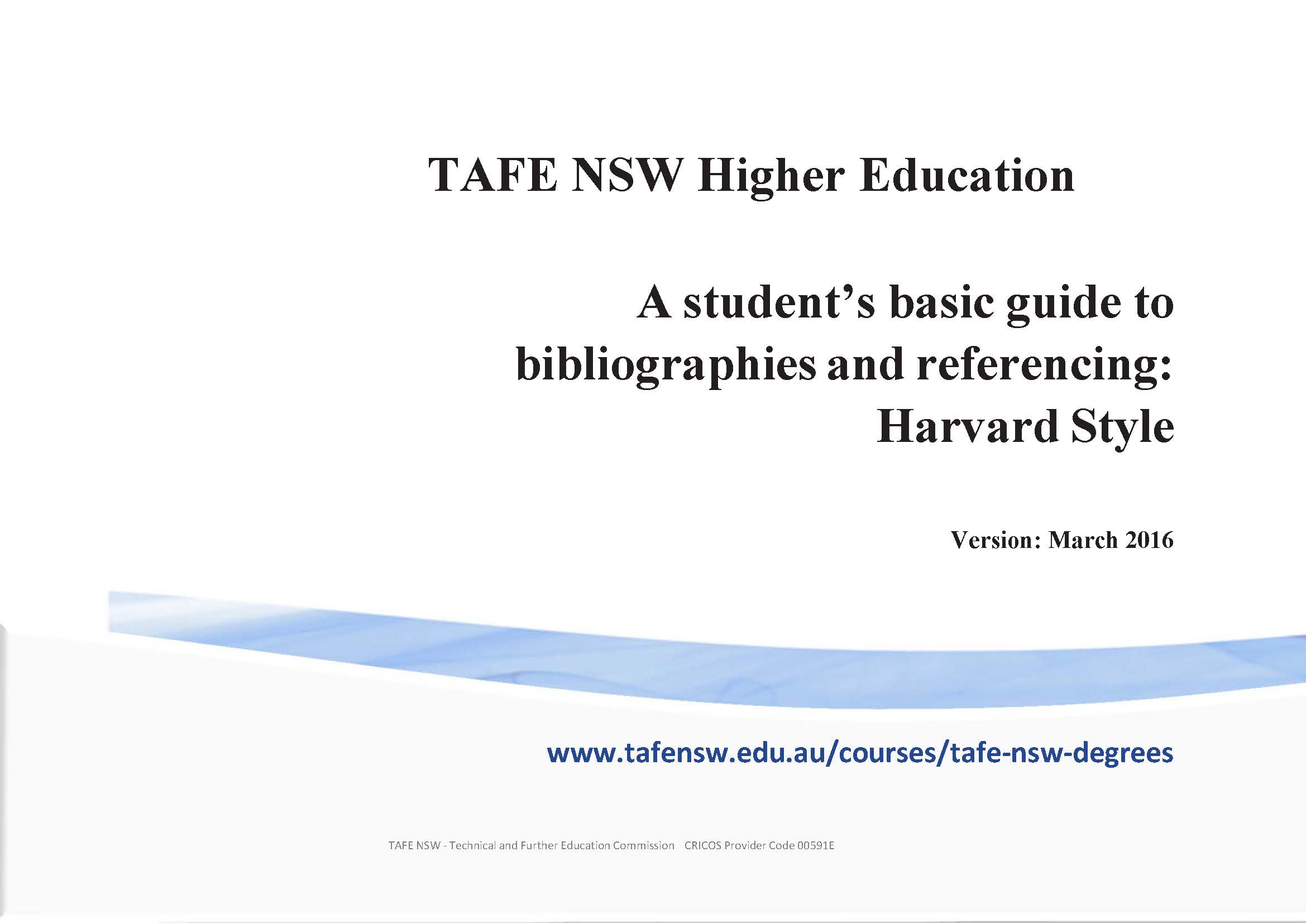 Referencing Teaching staff guide LibGuides at TAFE NSW Northern