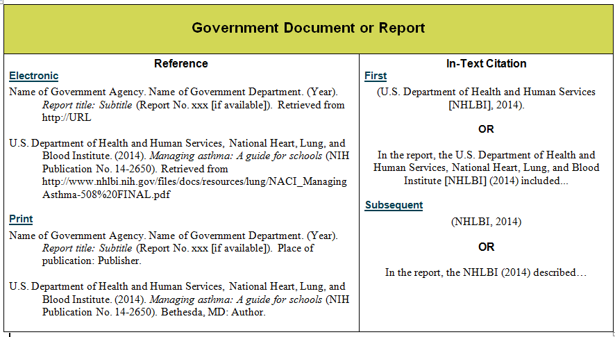 Government Publications Reports APA Guide RasGuides At Rasmussen 