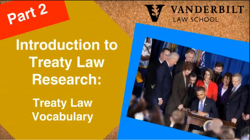 Click for Tutorial on Researching Treaty vocabulary