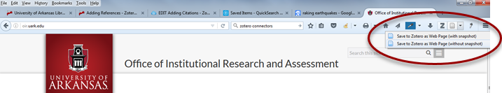 Add a web page option in Zotero for Firefox.