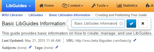 Edit guide title image