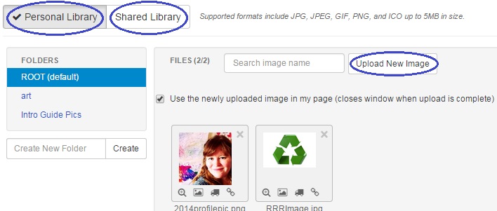 LibGuides2 Image Manager