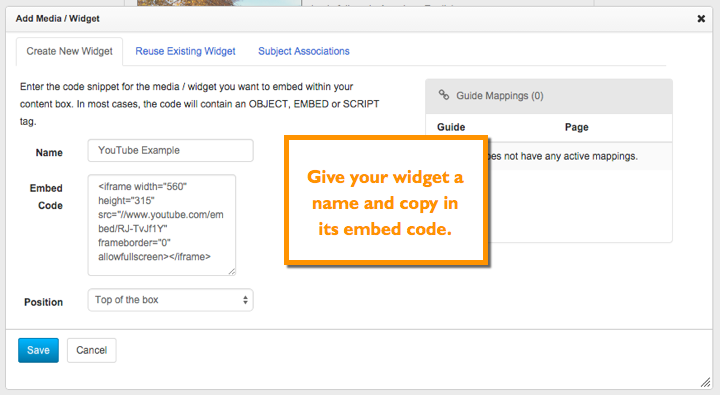 adding widgets