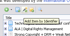 adding items by isbn screenshot
