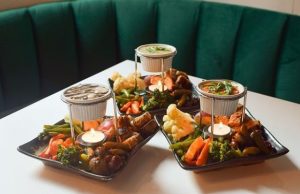 vegan meal and cocktails at Ladybird