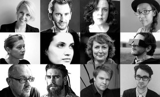 Improving Reality speakers, top row: Alexandra Daisy Ginsberg, Frank Swain, Georgina Voss, Farida Vis. Middle row: Keller Easterling, Maja Kuzmanovic, Paula Le Dieu, Justin Pickard. Bottom row: Simon Ings, Paul Graham Raven, Timo Arnall, Tobias Revell