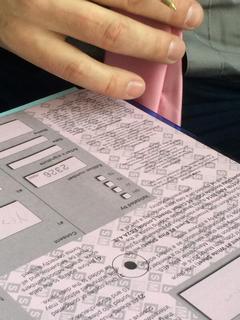 Data Collection Forms from The Pink Sheet Method by Thickear, photo courtesy of Sarah Pickthall.