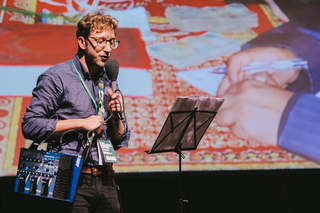 Lawrence Abu Hamdan gives 'one of the day's most inventive talks'. Image by Roberta Matis.