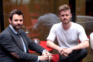 BAFTA nominated mentor Matt Charman (left) with mentee Matthew Orton