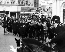The National Front march through Brighton, Castle Square, Brighton 1981. © The Argus.
